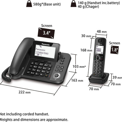 Panasonic KX-TGF310 Digital Corded and Cordless Phone with Handset متجر نصر