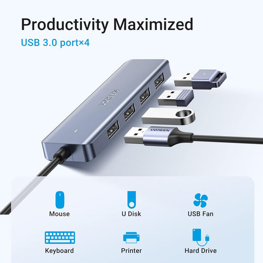 UGREEN USB C to USB Hub with 4 USB 3.0, Powered USB C Splitter |70336 متجر نصر