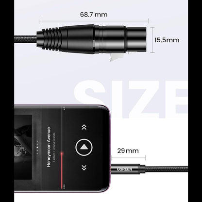 UGREEN 3.5mm to XLR Cable Male to XLR Female Microphone Cable /AV182 متجر نصر