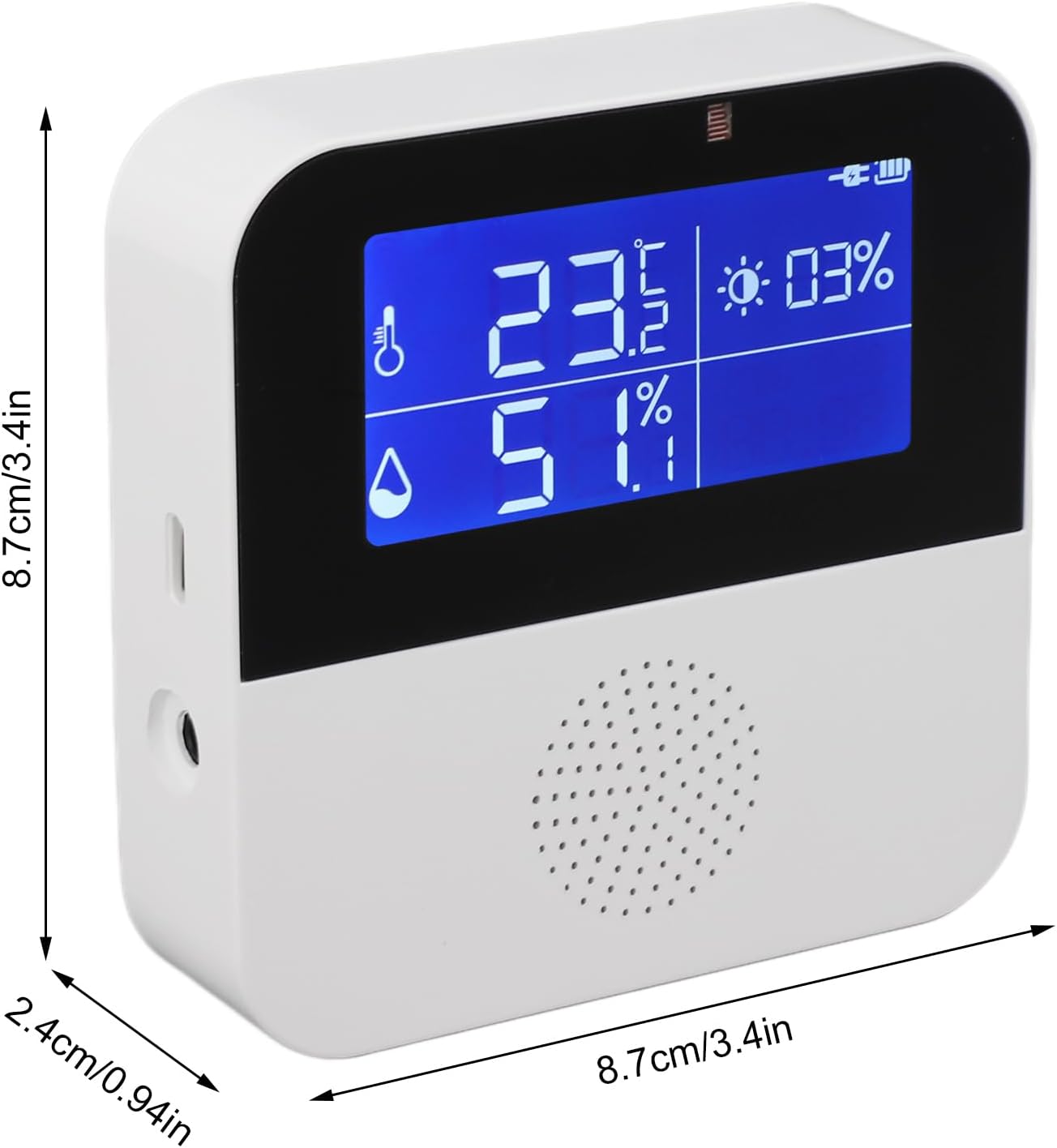 Tuya Smart Thermometer with 2.9 Inch LCD Display Real Time Monitoring for Home Humidity Gauge