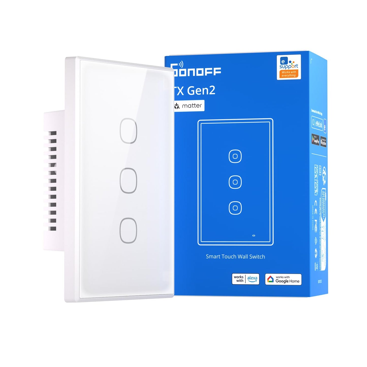 Sonoff Smart Wall Switch | (1/2/3 Gang) | Sonoff T6 - متجر نصر