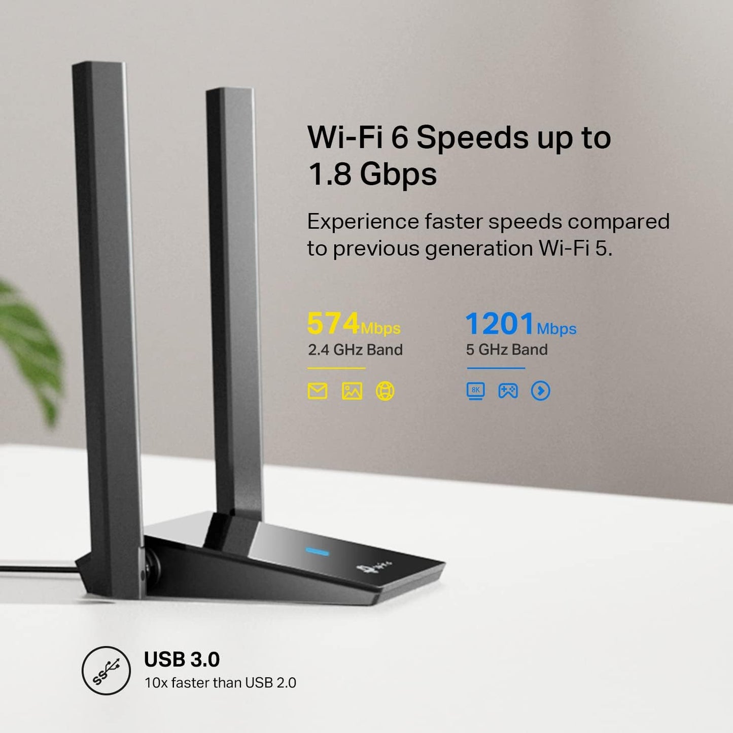 TP-Link Archer TX20U Plus - AX1800 Dual Antennas High Gain Wireless USB Adapter - متجر نصر