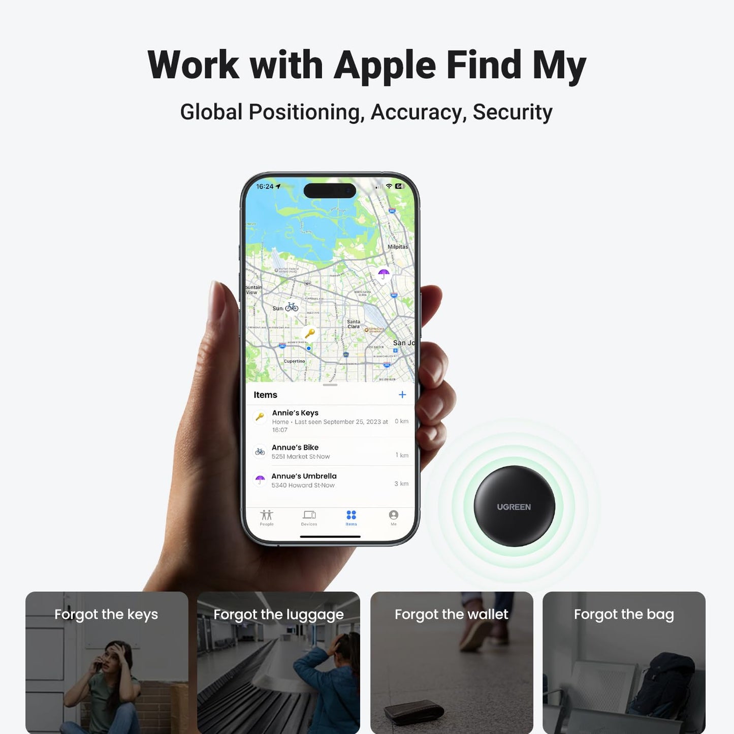 UGREEN Smart Item Finder (Apple Certified) Bluetooth Tracker / 60387 متجر نصر