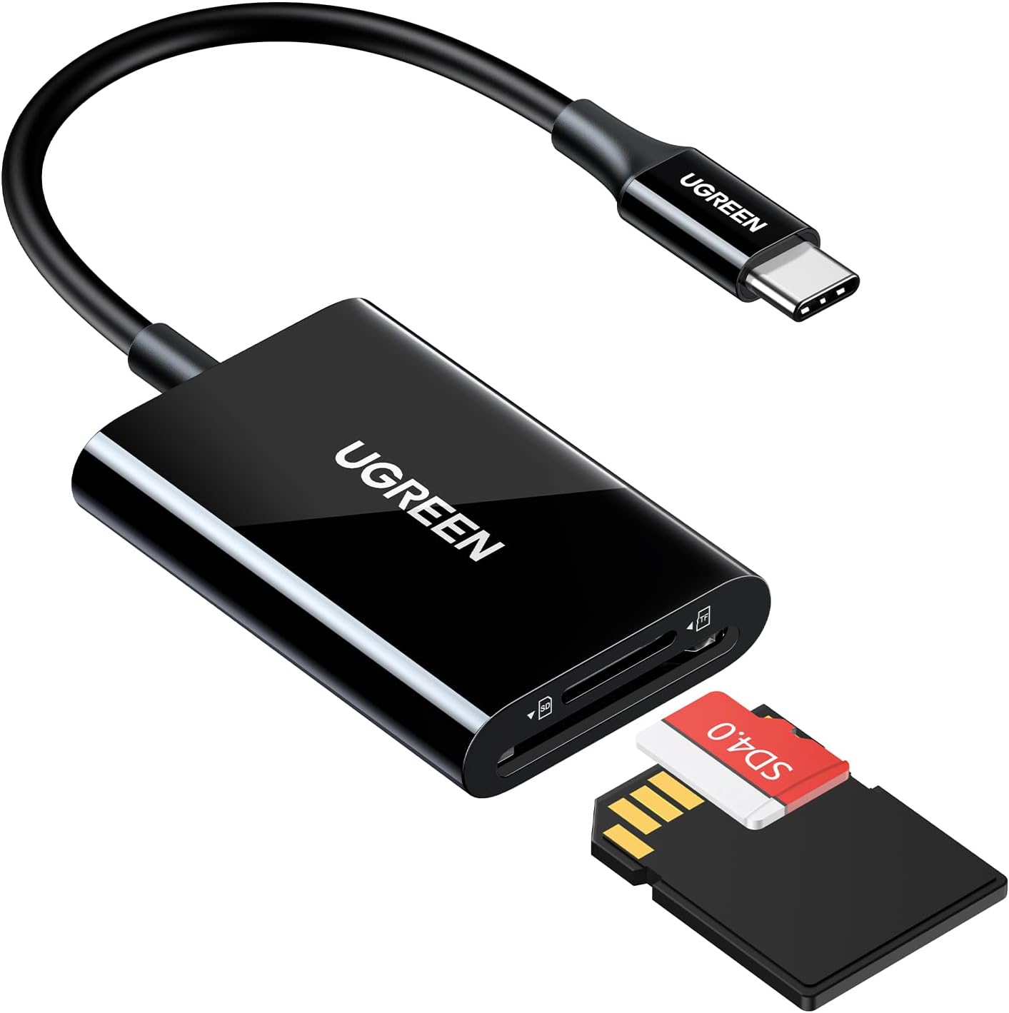 UGREEN 2-IN-1 USB-C Card Reader SD/MicroSD-Multicolor/ CM265 - متجر نصر