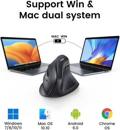 UGREEN Vertical Mouse Wireless (Bluetooth 5.0+2.4G) / MU008 متجر نصر