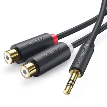 UGREEN 3.5mm Male to 2 RCA Female Cable (25cm) / 10547 متجر نصر