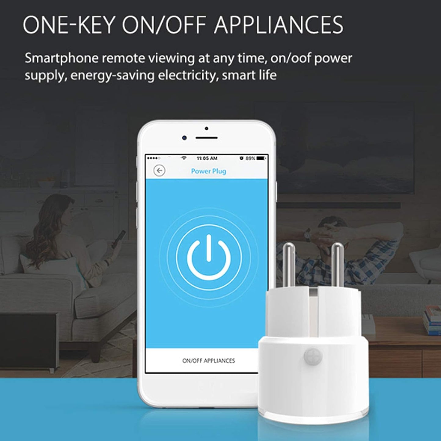 Tuya 16A Wi-Fi Smart Plug with Energy Monitoring