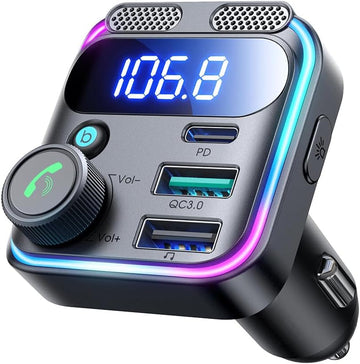 JOYROOM 48W Dual-Mic Car Wireless FM Transmitter - JR-CCB01 متجر نصر