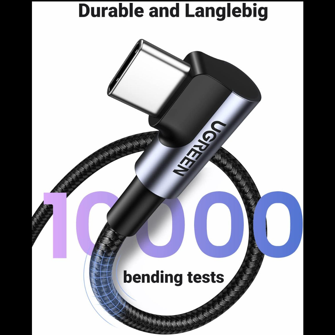 UGREEN Angled USB-C Male To Angled USB 2.0 A Male 3A Data Cable(90°Angle)/US176 متجر نصر