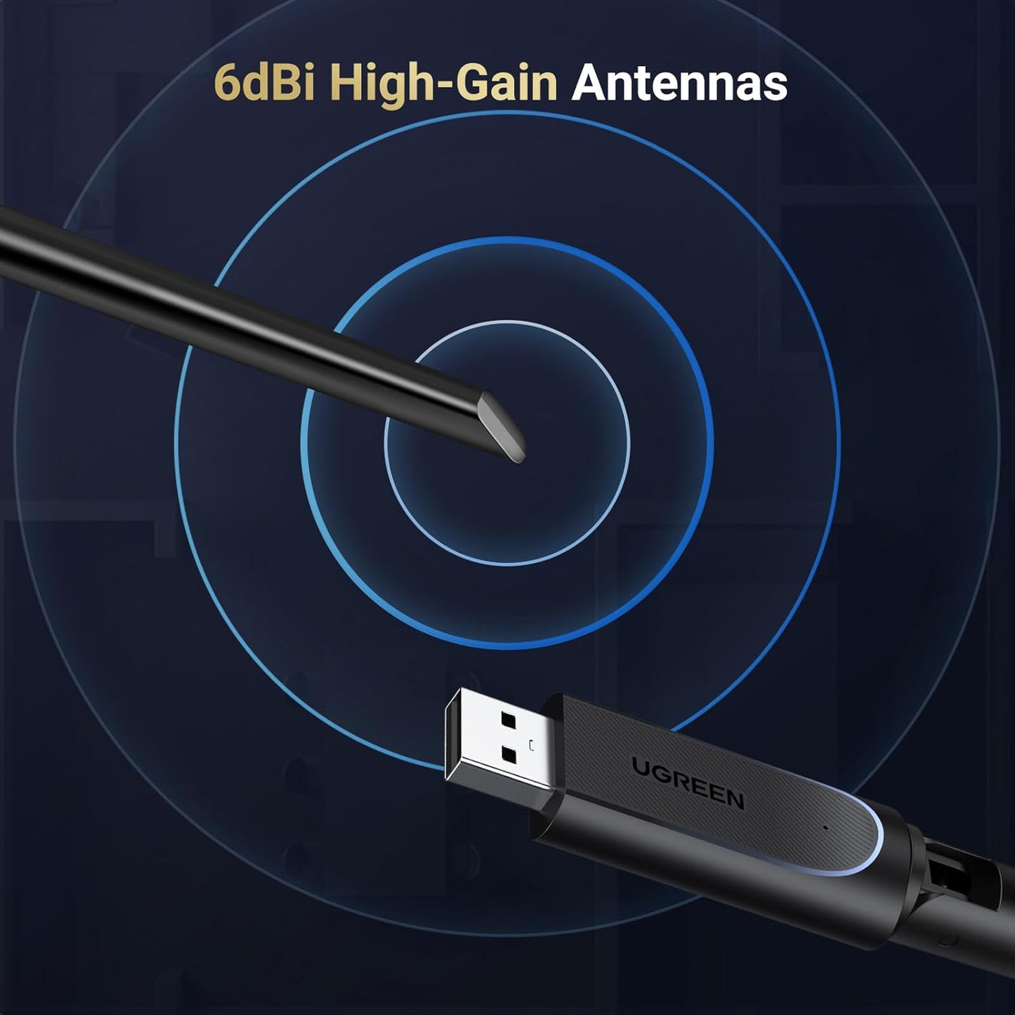 UGREEN AX900 USB High-Gain Dual Band Wi-Fi Adapter | 35265 - CM763 - متجر نصر