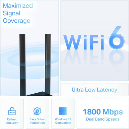 TP-Link Archer TX20U Plus - AX1800 Dual Antennas High Gain Wireless USB Adapter متجر نصر
