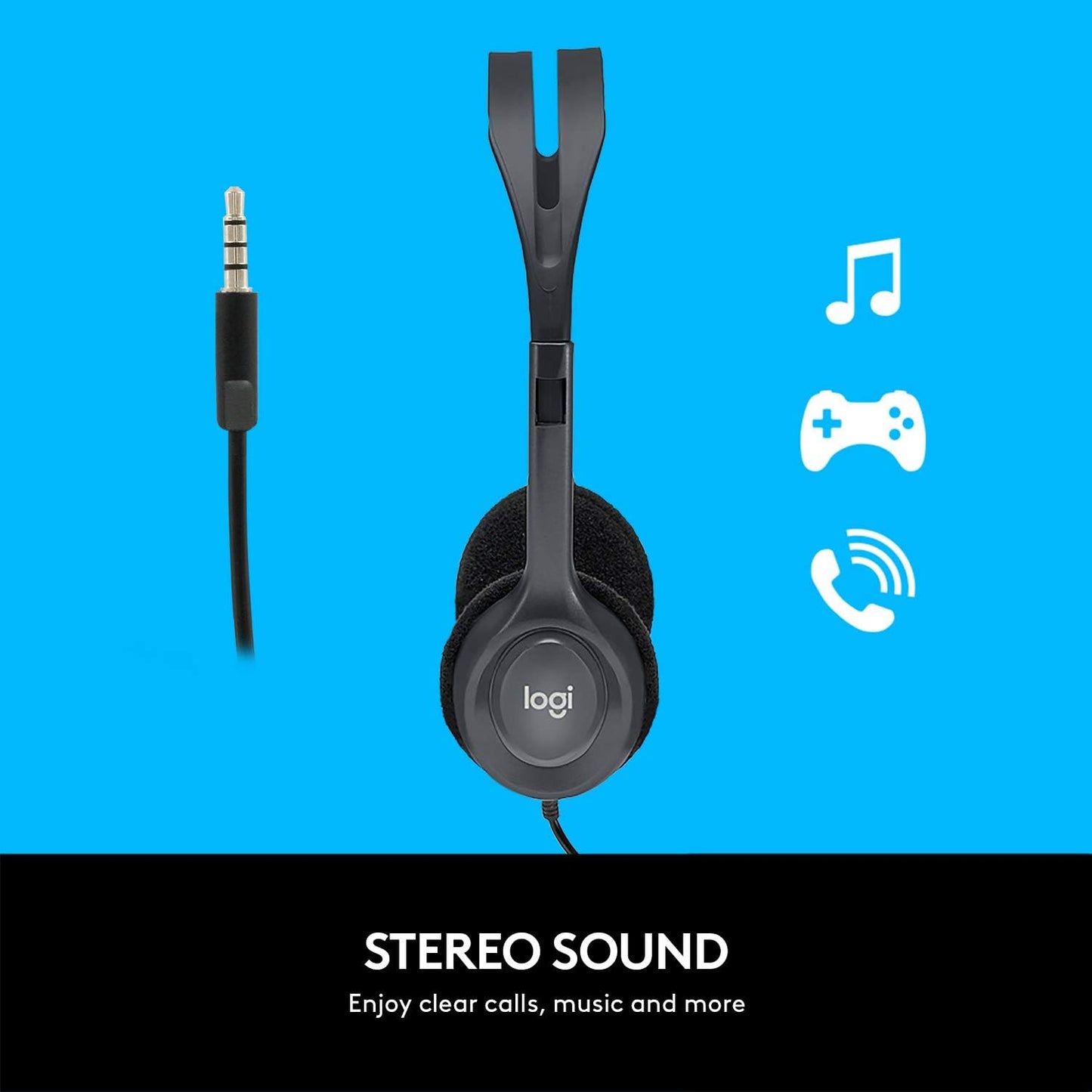 Logitech H111 Stereo 3.5mm Multi-Device Headset متجر نصر