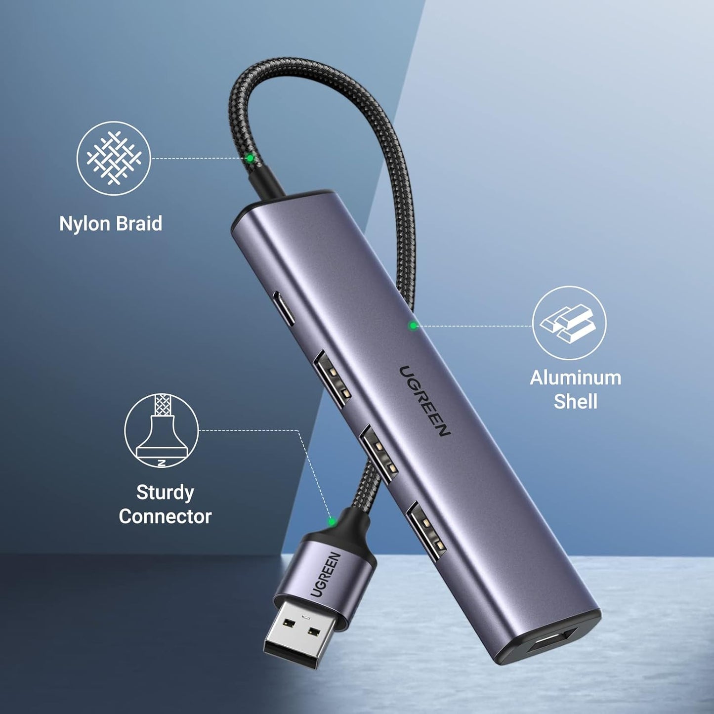 UGREEN 4 in 1 USB 3.0 Hub / 20805 - متجر نصر