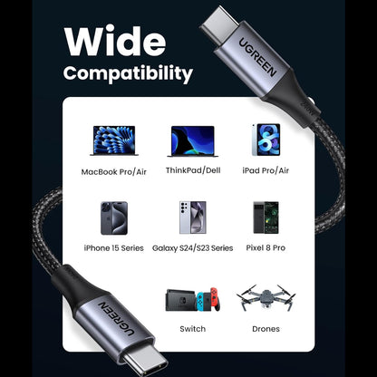 UGREEN USB-C to USB-C PD 3.1 (240W Max) Charger Cable / US535 متجر نصر