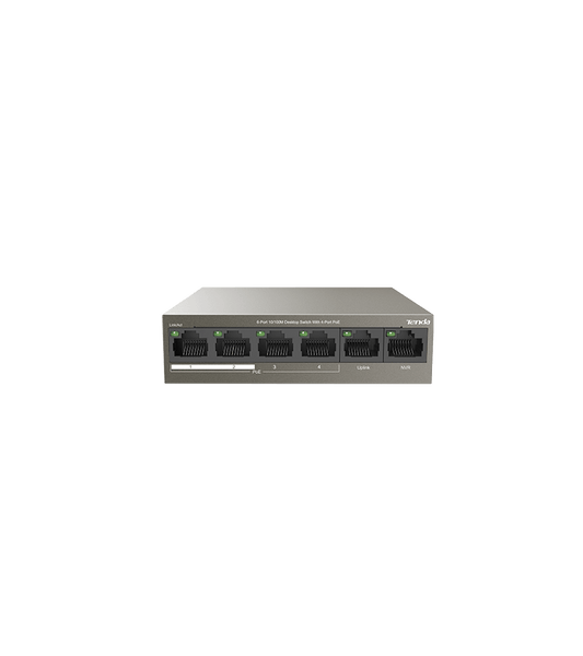 Tenda 6-Port 10/100M Desktop Switch with 4-Port PoE / TEF1106P-4-63W