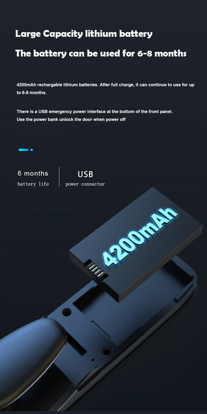 Smart Door Lock 3D-Face Recognition | Surveillance| Video Call | Self Open | Waterproof | SE44x متجر نصر