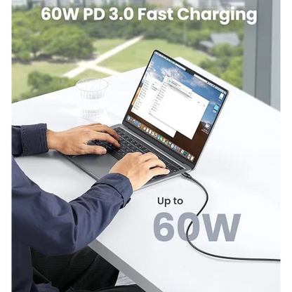 UGREEN USB-C 2.0 Male To USB-C 2.0 Male 3A Data Cable (Black) | US286 متجر نصر