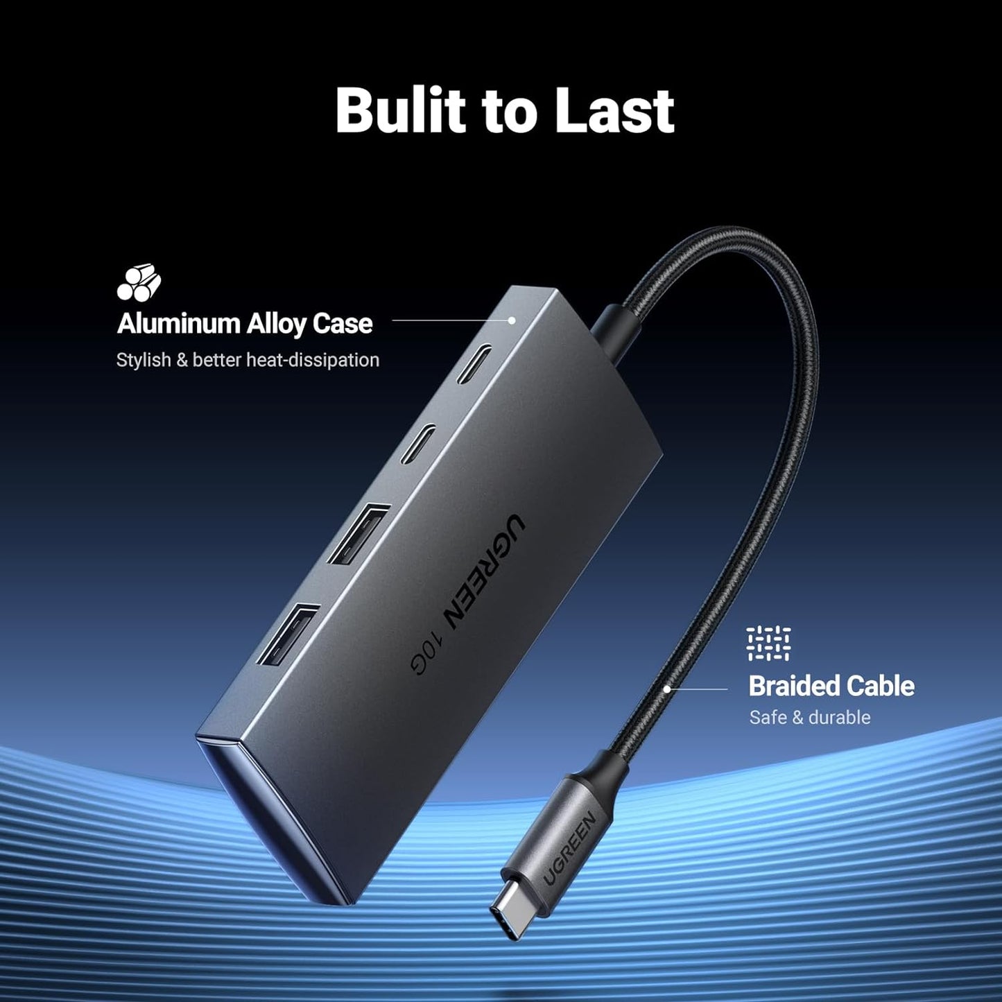 UGREEN USB-C to 2× USB-A 3.2+2×USB-C Adapter Hub Up to 10Gpbs / 30758