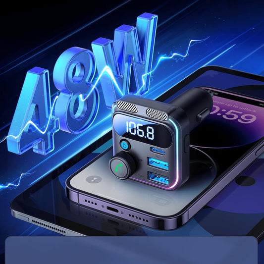 JOYROOM 48W Dual-Mic Car Wireless FM Transmitter - JR-CCB01 متجر نصر