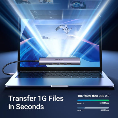 UGREEN 4 in 1 USB 3.0 Hub / 20805 متجر نصر