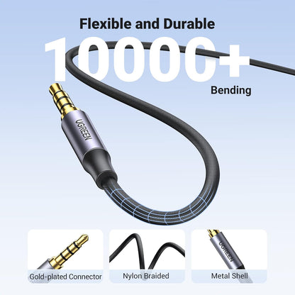 UGREEN 3.5mm Audio Cable Braided 4-Pole AUX Cord /AV183 متجر نصر