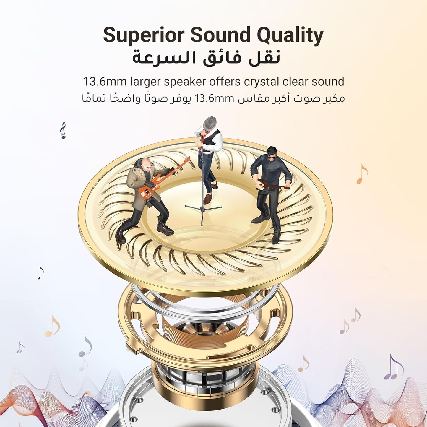 سماعات أذن Ugreen HiTune H5 True اللاسلكية أبيض / 15612