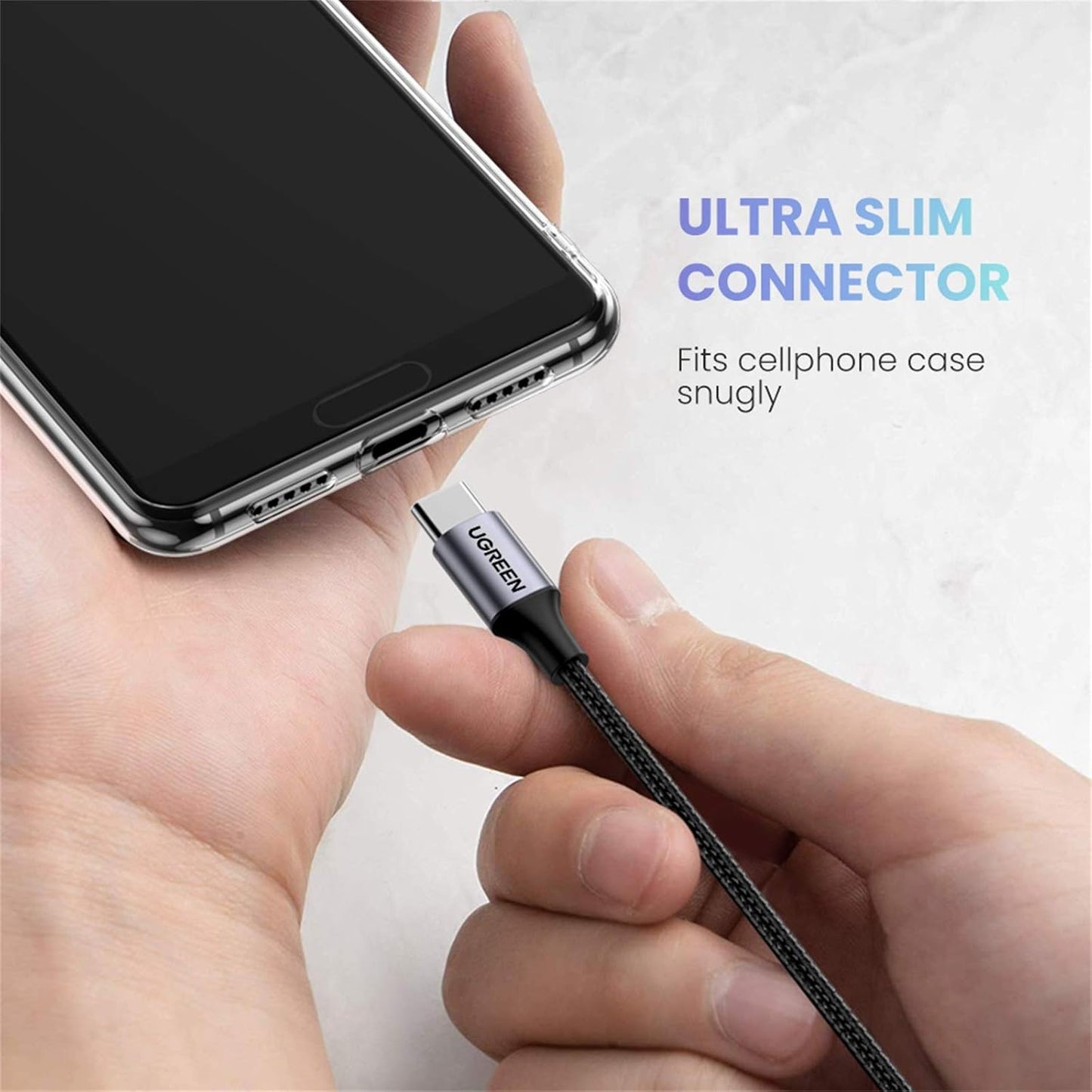 UGREEN USB C to 3.5mm Braided Aux to USB C Car Stereo Audio Headphone Jack Type C Earphone Lead / 30633