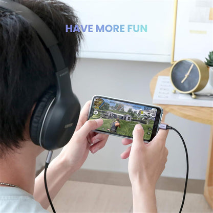 UGREEN USB C to 3.5mm Braided Aux to USB C Car Stereo Audio Headphone Jack Type C Earphone Lead / 30633 متجر نصر