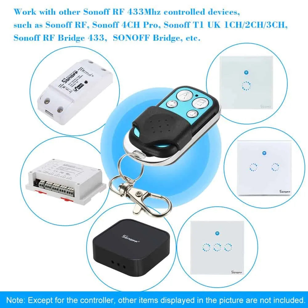 SONOFF 4-Key 433MHz RF Remote Controller - متجر نصر
