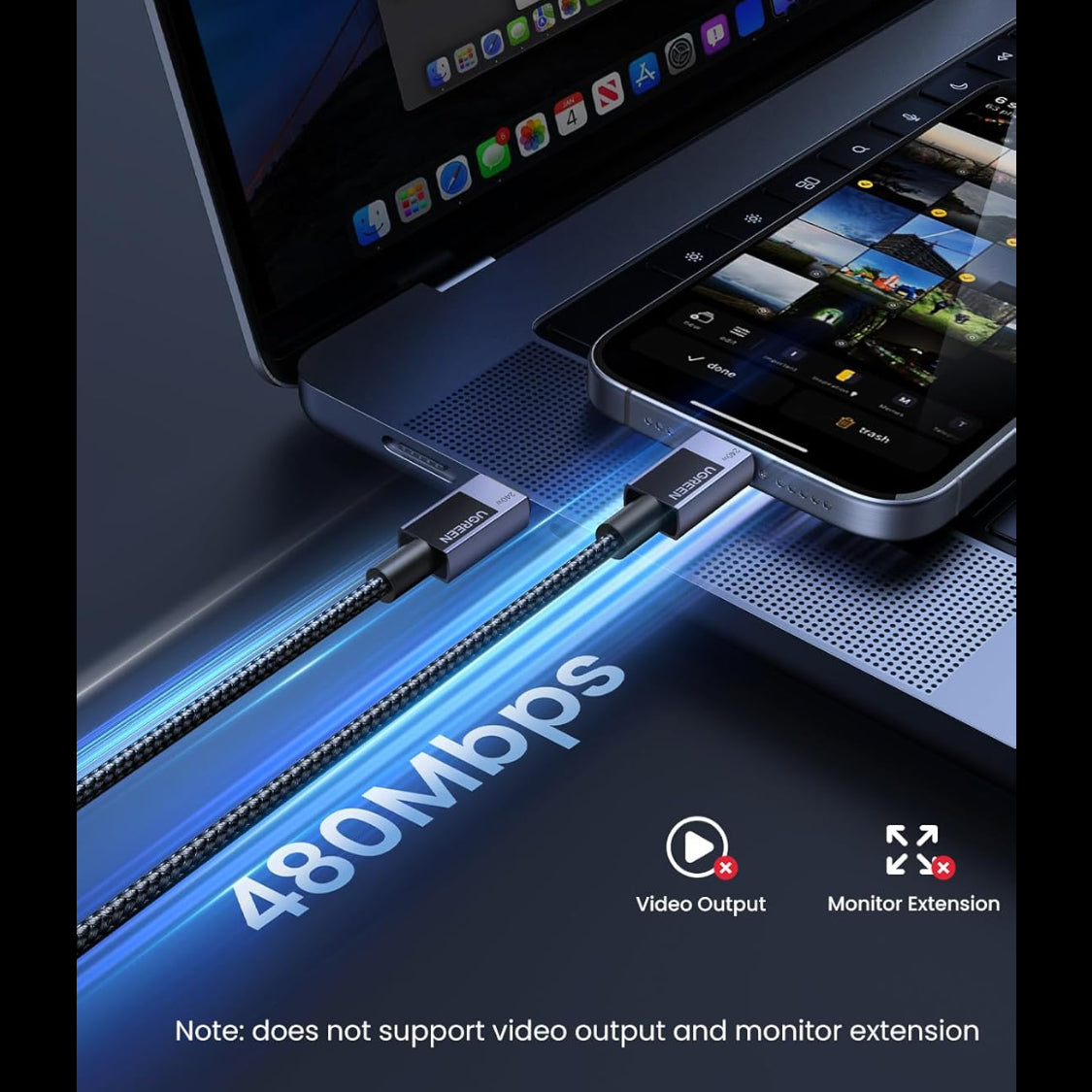 UGREEN USB-C TO USB-C Cable 240W PD Fast Charging Cable /L513 متجر نصر