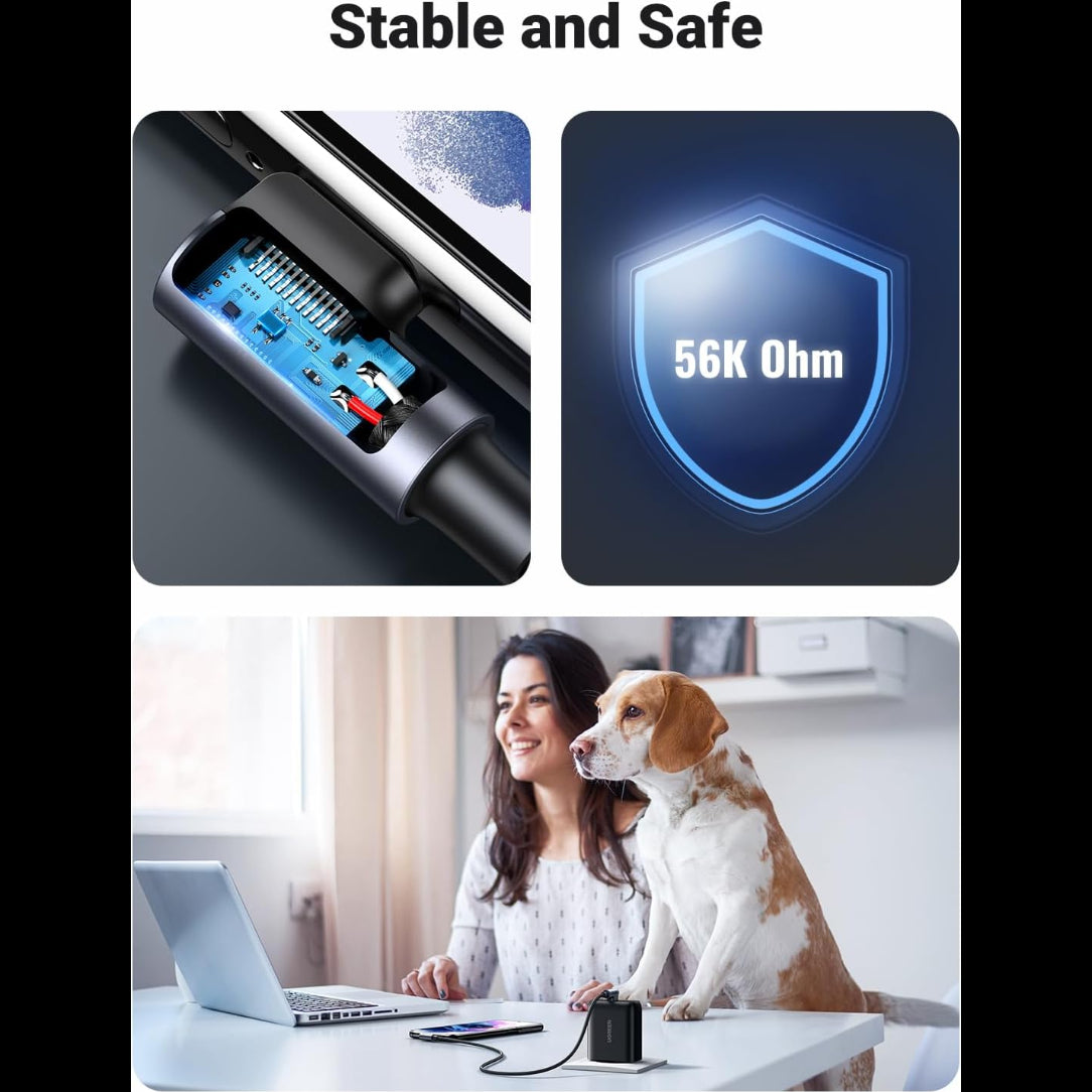 UGREEN Angled USB-C Male To Angled USB 2.0 A Male 3A Data Cable(90°Angle)/US176 متجر نصر