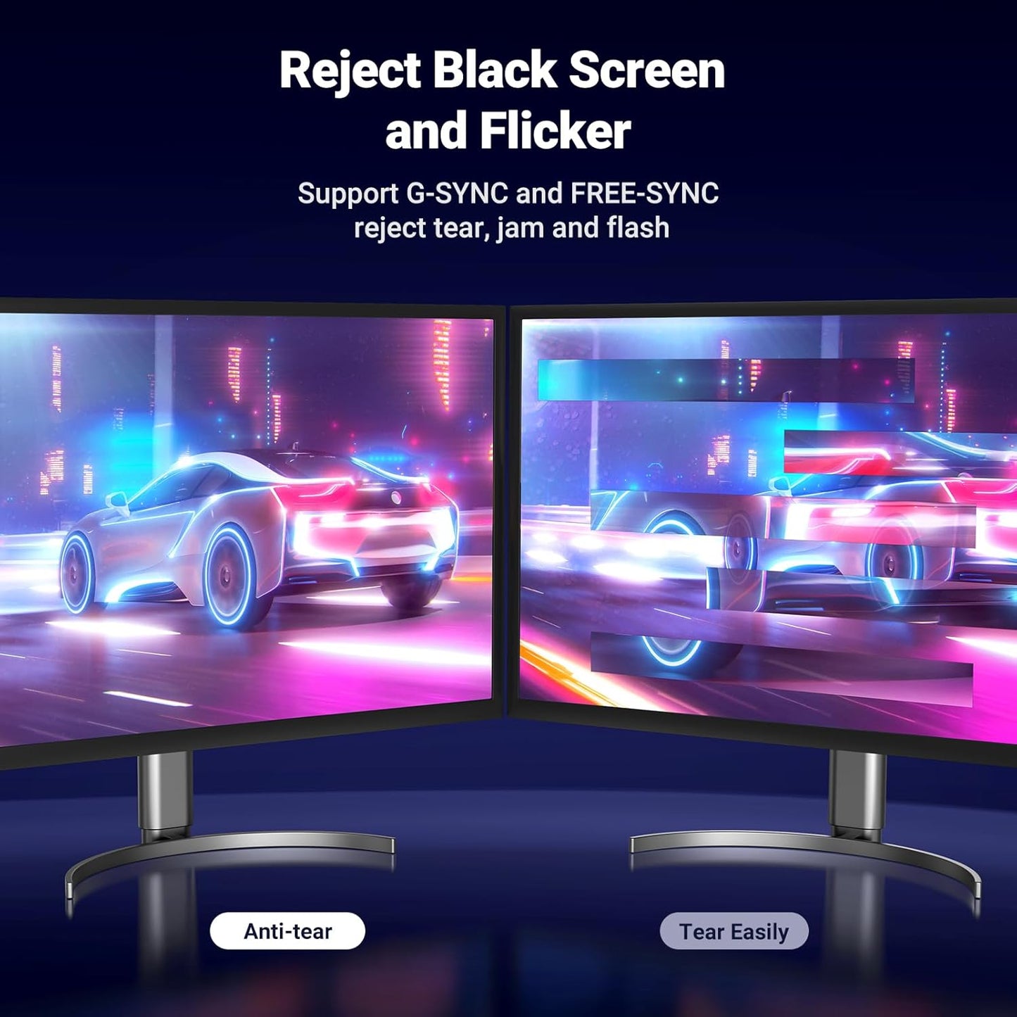 UGREEN DP Male to Male DP1.4 8K Round Cable ABS Shell Braid (Black) / DP114 متجر نصر