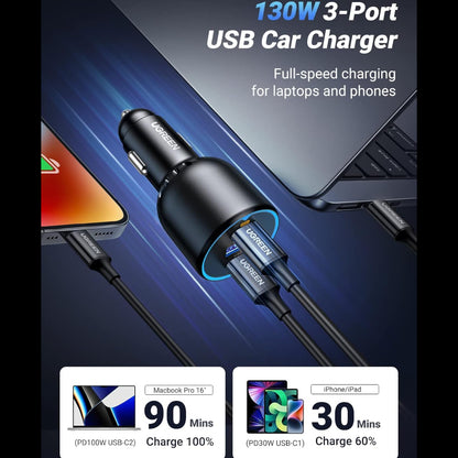 UGREEN 130W USB C Car Charger | 90413 متجر نصر
