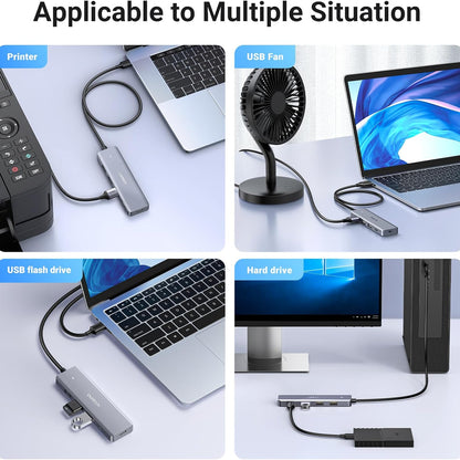 UGREEN USB Hub 4 Ports USB to USB C & 3 USB A Multiport Adapter / 15920 متجر نصر