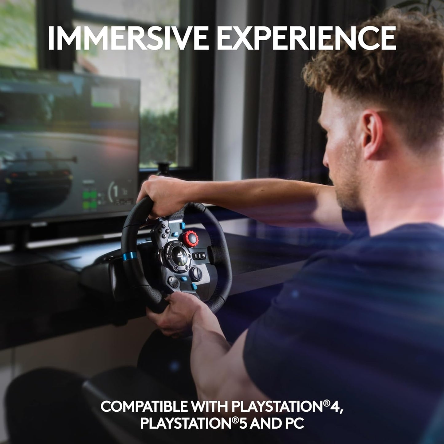 عجلة القيادة ودواسات الأرضية Logitech G29 Driving Force Racing Wheel  - متجر نصر
