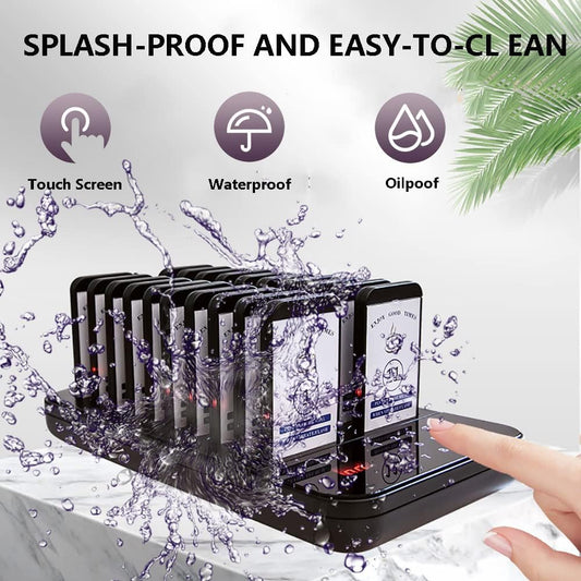 Wireless Vibration Calling System for Restaurant & Café 300m | 20 Pager متجر نصر