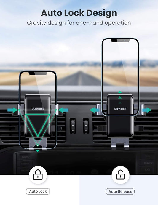 UGREEN Car Phone Holder ,Air Vent Gravity Mount / 30401 متجر نصر