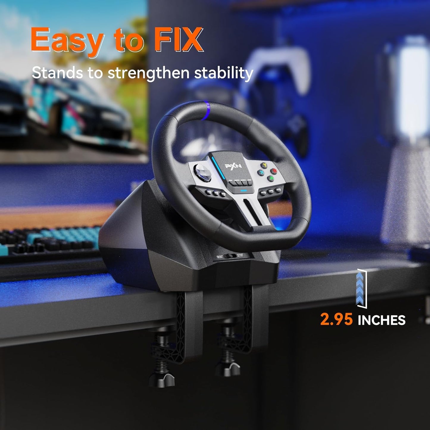 Pxn V900 Gaming Steering Wheel with Linear Pedals - متجر نصر