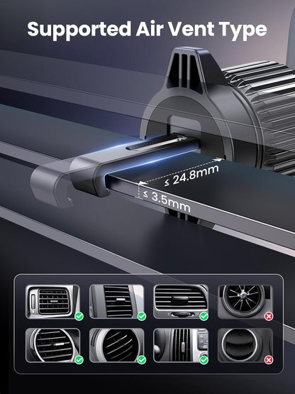 25925 /UGREEN MagSafe Car Mount Charger, Magnetic Wireless Car Charger, Fast Charge Auto-Alignment Air Vent Car Phone Holder متجر نصر