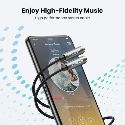 10532 / UGREEN Headphone Splitter 3.5mm Audio Stereo Y Splitter Aux Extension Cable Male to Female Dual Headphone Jack Adapter for Earphone متجر نصر