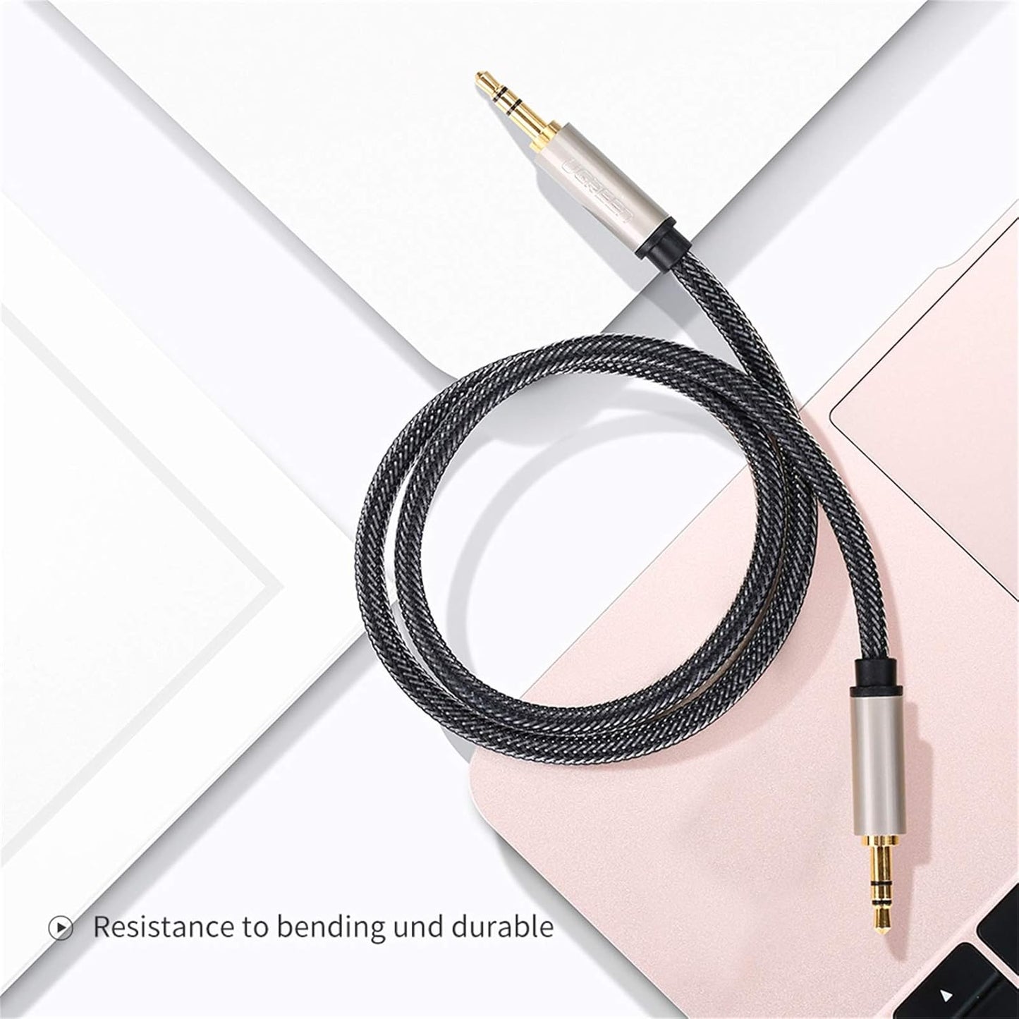 UGREEN 3.5mm Male to Male AUX Audio Cable / AV125 متجر نصر