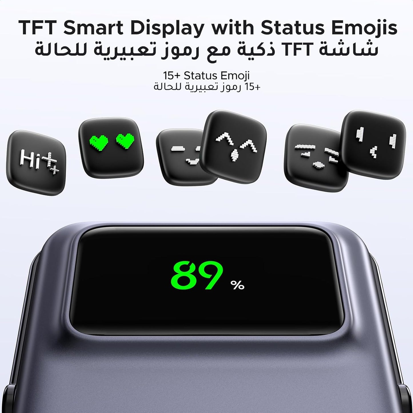 UGREEN Uno Magnetic Wireless Power Bank 10000mAh - Grey / PB764 -45329 متجر نصر