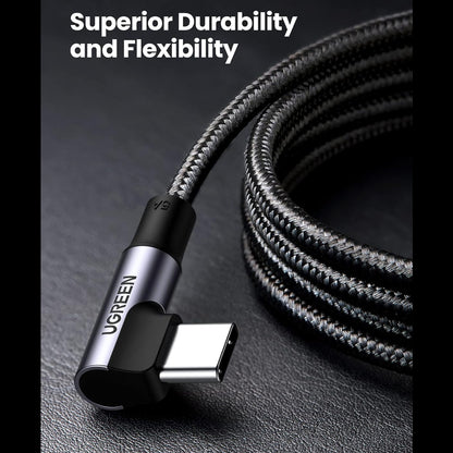 UGREEN 100W Right Angle USB C to USB C Fast Charging Cable / US334 متجر نصر