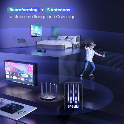 Tenda Dual-Band Gigabit Wi-Fi 6 Router-TX2Pro متجر نصر
