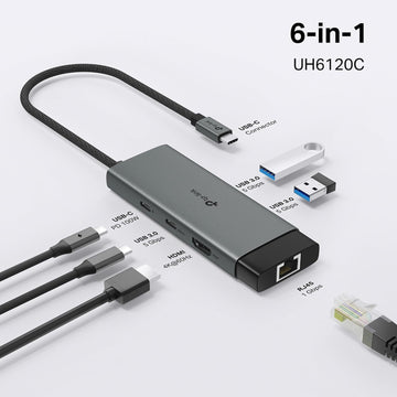 TP-Link UH6120C | USB Type-C 6-Port Hub متجر نصر