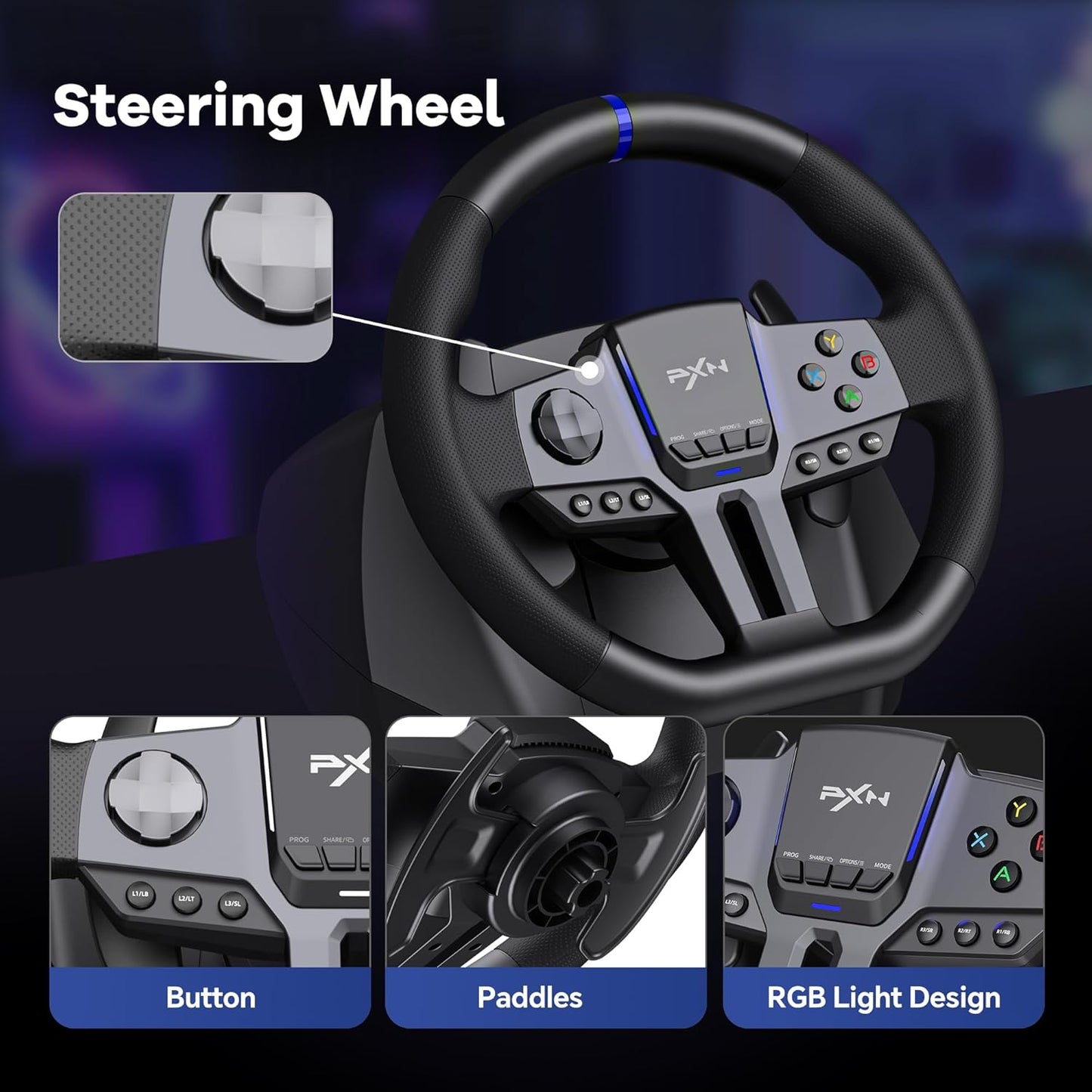 PXN-V9 Gen2 Steering Wheel Gaming - متجر نصر