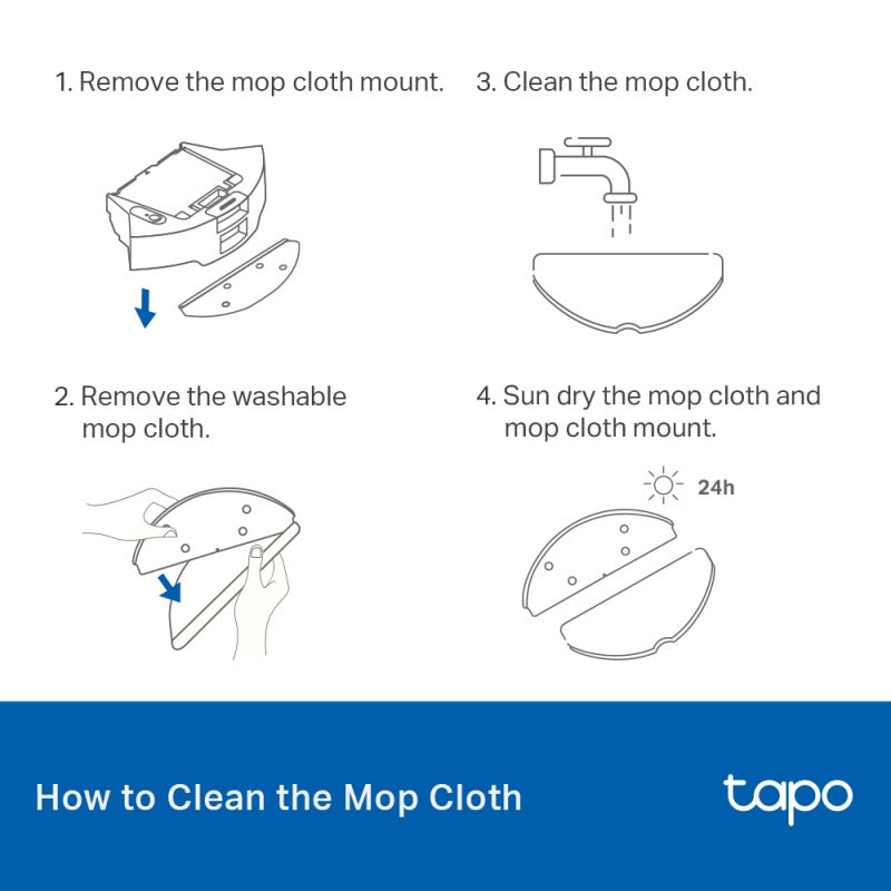 Tapo RVA301| Tapo Robot Vacuum Washable Mop Cloth - متجر نصر