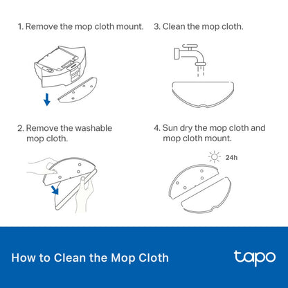 Tapo RVA301| Tapo Robot Vacuum Washable Mop Cloth متجر نصر