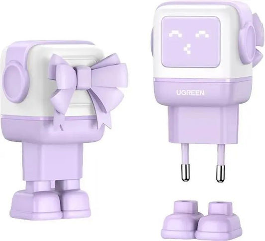 UGREEN Uno Charger 65W RobotGaN 3 Port Fast Charger Robot (EU)/ CD361-35291 متجر نصر