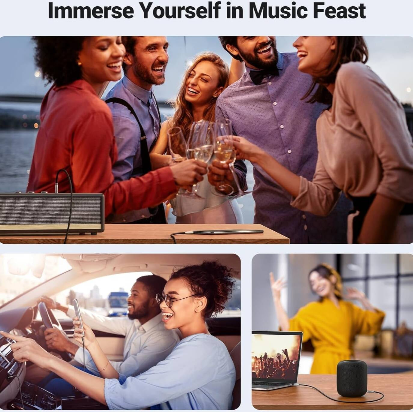 UGREEN,3.5mm Male To Male Auxiliary Audio Cable / AV150 متجر نصر